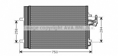 AVA QUALITY COOLING fda5427d -  Конденсатор, кондиционер